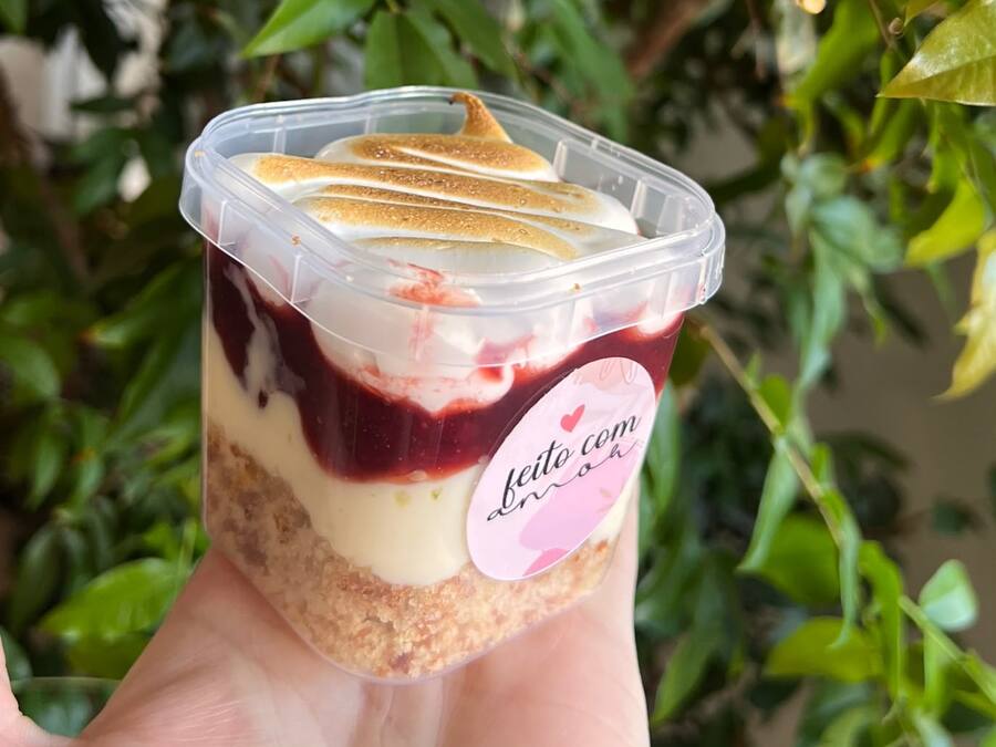 Pote Limão com geleia morango