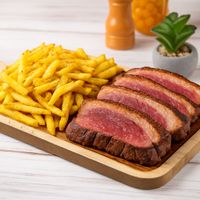 Porção de Picanha na Brasa com Batata Frita